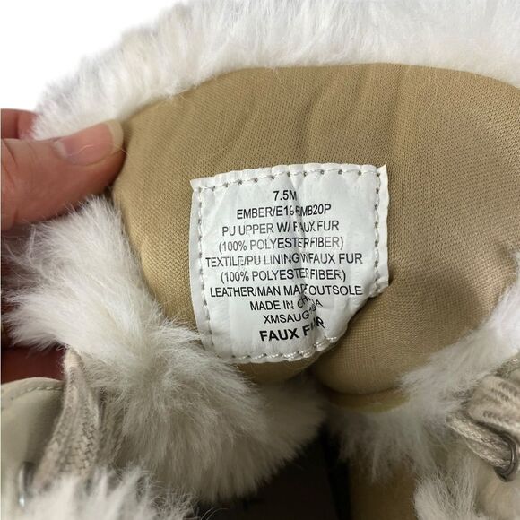 ESPRIT 7.5 winter platform boots with chunky heel, winter white fur trim - Picture 5 of 7